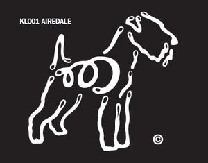 Airedale Dog Window Sticker