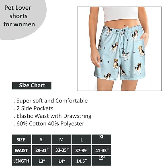 Beagle Pajama Shorts -Soft!