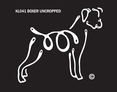 Boxer (Uncropped) Dog Window Sticker