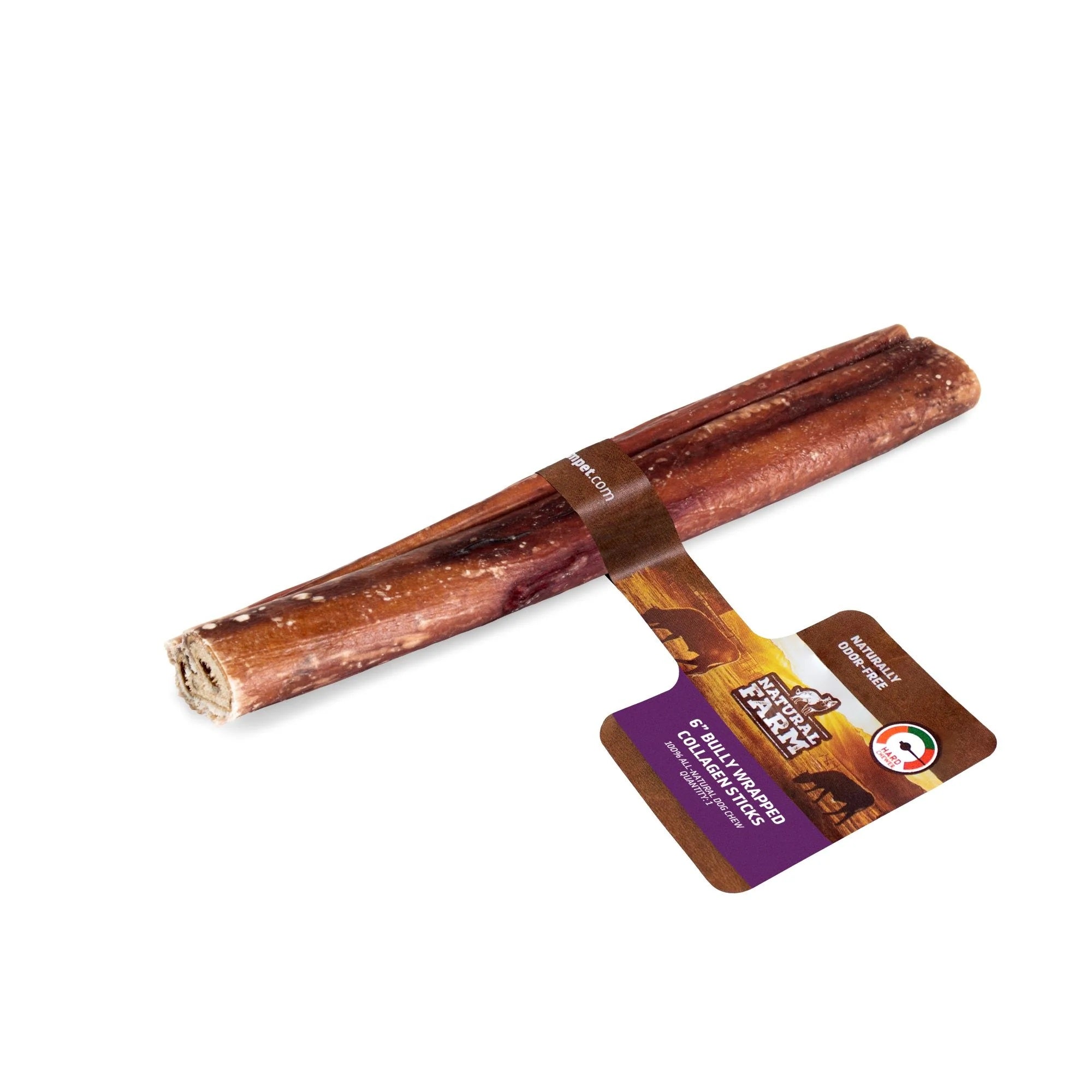 Bully Wrapped Collagen Stick 6" Dog Treat by Natural Farm