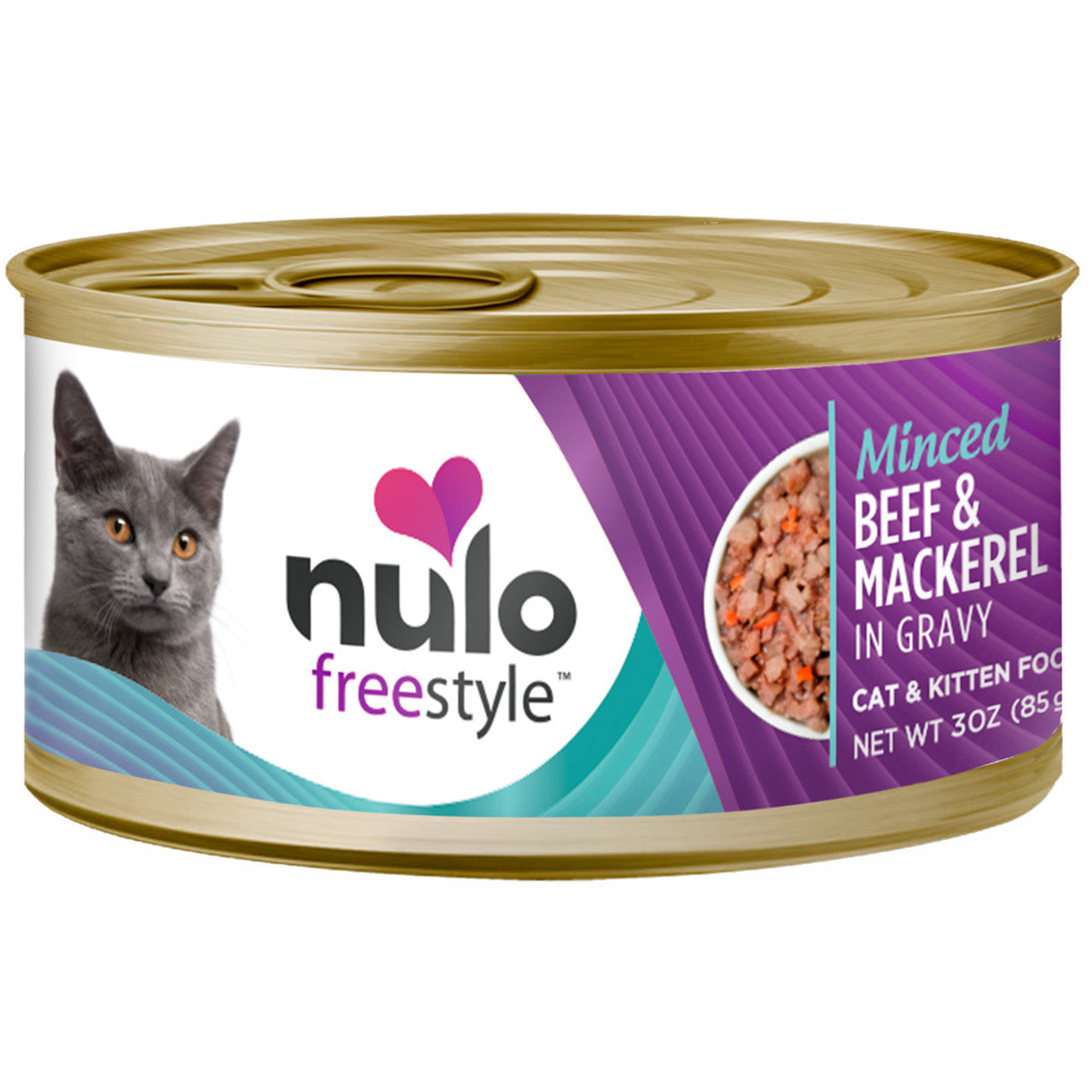 Beef & Mackerel FreeStyle Minced Wet Cat Food, 3oz