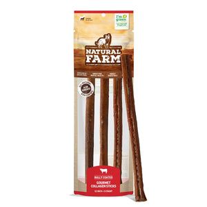 Gourmet Collagen Sticks, Beef Flavor 12" Dog Treat by Natural Farm