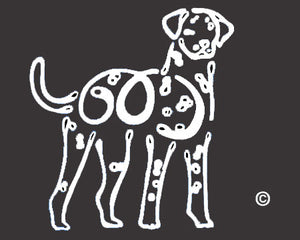 Dalmation Dog Window Sticker