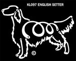 English Setter Dog Window Sticker