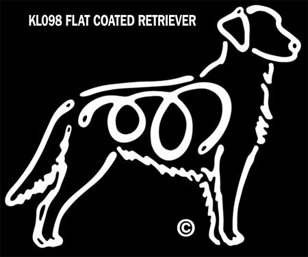 Flat Coated Retriever Dog Window Sticker