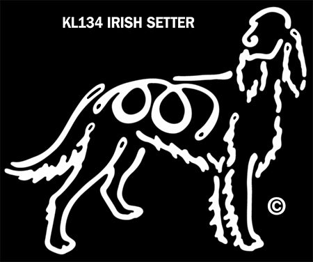 Irish Setter Dog Window Sticker