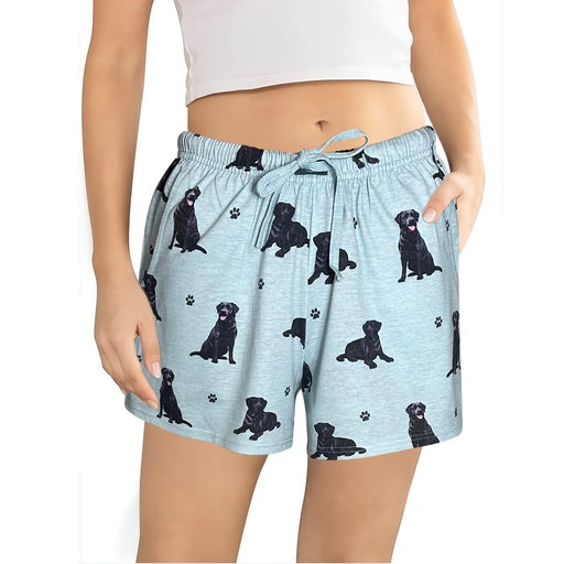 Labrador (Black) Pajama Shorts -Soft!