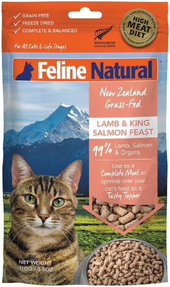 Lamb & Salmon Freeze Dried Cat food by Feline Naturals