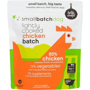 Frozen Lightly Cooked Chicken Dog Food by Smallbatch - No Shipping