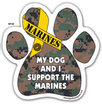 My Dog and I Support the Marines -Paw Magnet