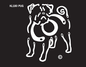 Pug Dog Window Sticker