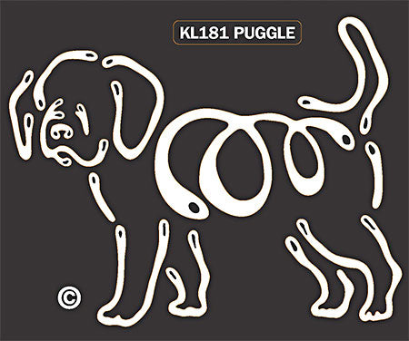 Puggle Dog Window Sticker