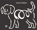 Puggle Dog Window Sticker