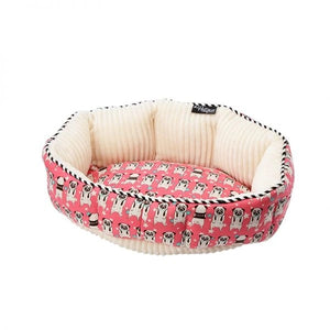 SheRuff Pug Reversible Round Pet Bed