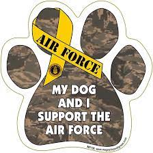 My Dog And I Support The Air Force Paw Magnet