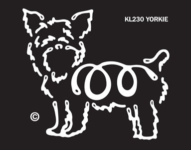 Yorkie Dog Window Sticker