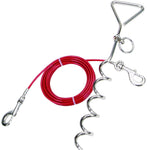 Spiral Stake & Heavy Tie Out Combo for Pets