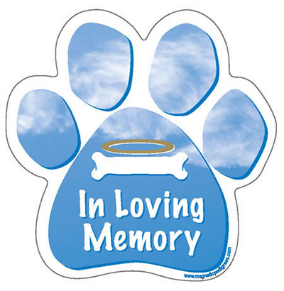 In Loving Memory Paw Magnet