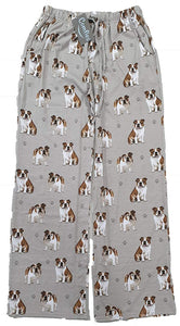 Bulldog Pajama Bottoms - Unisex  (Fabric Colors Vary)